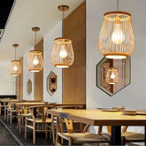 Lantern Bamboo Pendant Light for Restaurant
