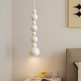 Cream LED Dimmable Gourd Pendant Light for Bedroom