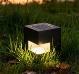 Solar Waterproof Outdoor Cube Floor Lamp for Garden