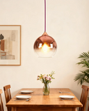 Gradient Spherical Glass Pendant Light for Dining Room