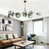 Scandinavian Smoked Glass Rotatable Chandelier