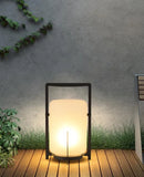 Portable Solar Garden Cylinder Light With Stainless Steel Frame