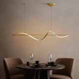 Contemporary Wave LED Pendant Light for Dining Room