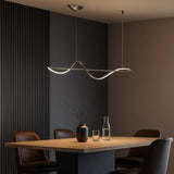 Contemporary Wave LED Pendant Light for Dining Room