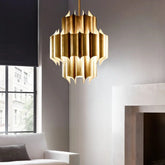 Contemporary Copper Sculptural Chandelier for Living Room
