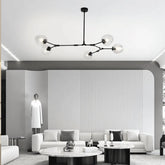 Modern Adjustable Molecular Design Glass Chandelier for Living Room