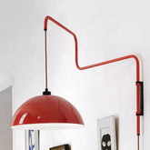 Nordic Creative Red Swing Arm Wall Light for Living Room