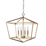 Retro Brass Birdcage Chandelier for Living Room