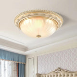 Round Pattern Design Vintage Glass Ceiling Light - Clowas