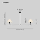 Two-Light White Shade Kitchen Pendant Light - Clowas