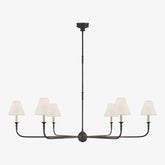 Six-Light White Shade Vintage Chandelier - Clowas