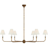 Six-Light White Shade Vintage Chandelier - Clowas