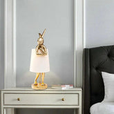 White Rabbit-Shaped Modern Bedside Table Lamp - Clowas