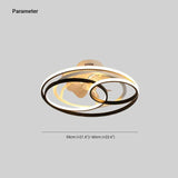 Crossed Ring Design LED Ceiling Fan Light - Clowas