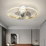 Double Ring LED Bedroom Ceiling Fan Light - Clowas