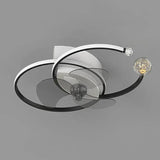 Double Ring LED Bedroom Ceiling Fan Light - Clowas