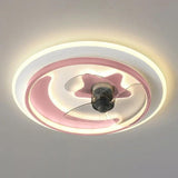 Cross Oval Design LED Modern Ceiling Fan Light - Clowas