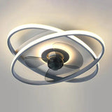 Cross Oval Design LED Modern Ceiling Fan Light - Clowas