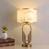 Cylindrical Landscape Pattern Artistic Table Lamp - Clowas