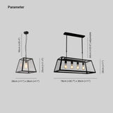 Black Rectangular Frame Industrial Pendant Light - Clowas