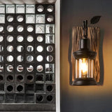 Wooden Lantern Vintage Wall Lights - Clowas