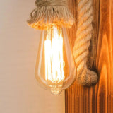Wooden Rope Industrial Wall Lights - Clowas