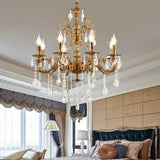 Beaded Candle Gold Vintage Chandelier - Clowas