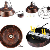 Black Industrial Light Single Pendant - Clowas