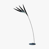 Minimalist Leaf Floor Lamp in Black for Living Room