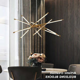 Black LED Branch Structure Chandelier - Clowas