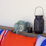 Outdoor Hollow Iron Courtyard Solar Floor Lamp