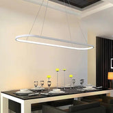 Black Oval LED Kitchen Pendant Light - Clowas