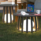 Black Table Garden Outdoor Floor Lamps - Clowas