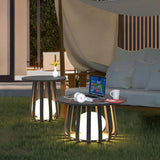 Black Table Garden Outdoor Floor Lamps - Clowas