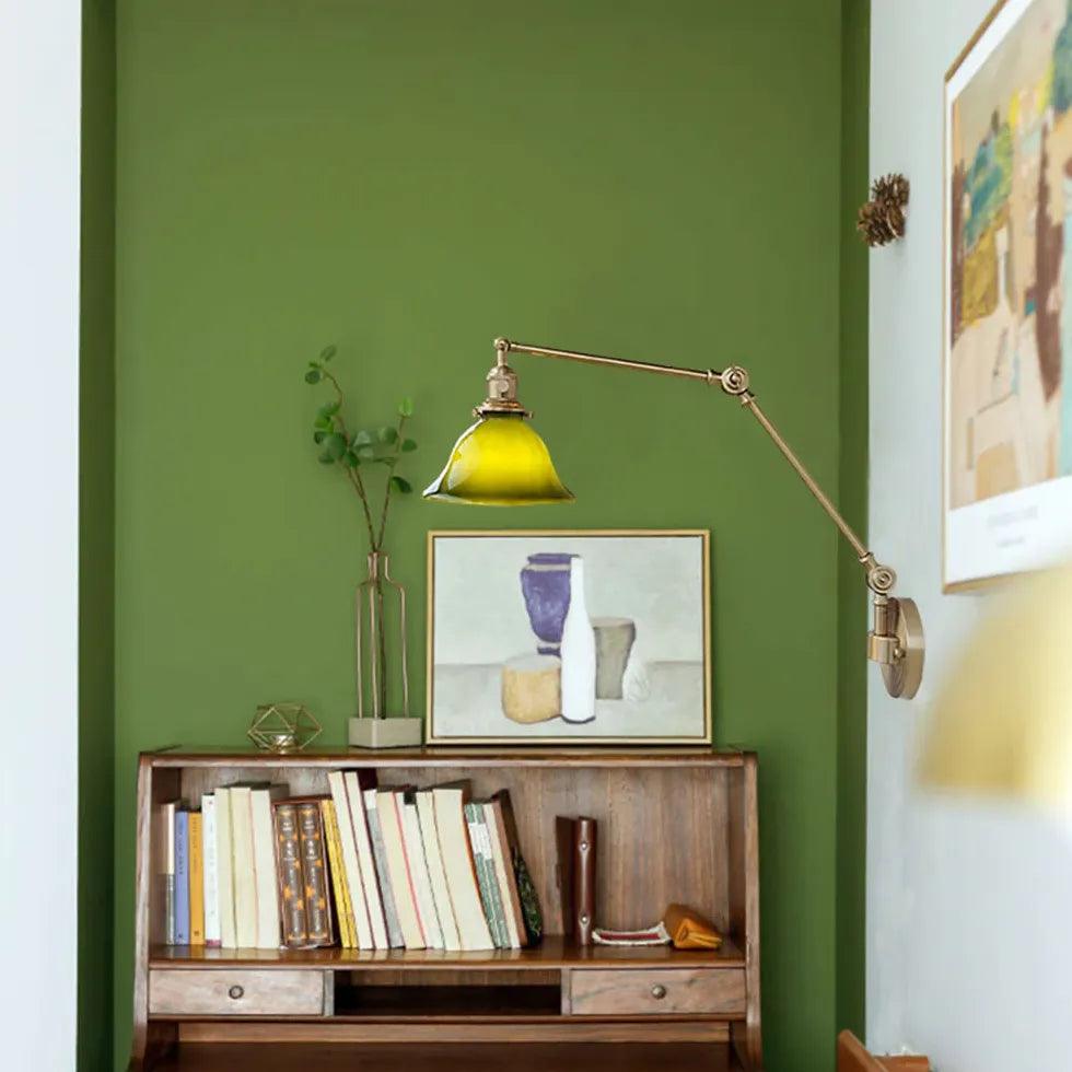 green glass wall light reading - Clowas