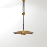 Gold Metal Disc-Shaped Vintage Pendant Light - Clowas