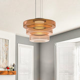 Minimalist Tiered Glass Pendant Light for Dining Room