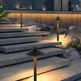 Disc Conical Black Garden Bollard Lights - Clowas