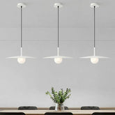 Disc-shaped Shade Black Minimalist Dining Room Pendant Light - Clowas