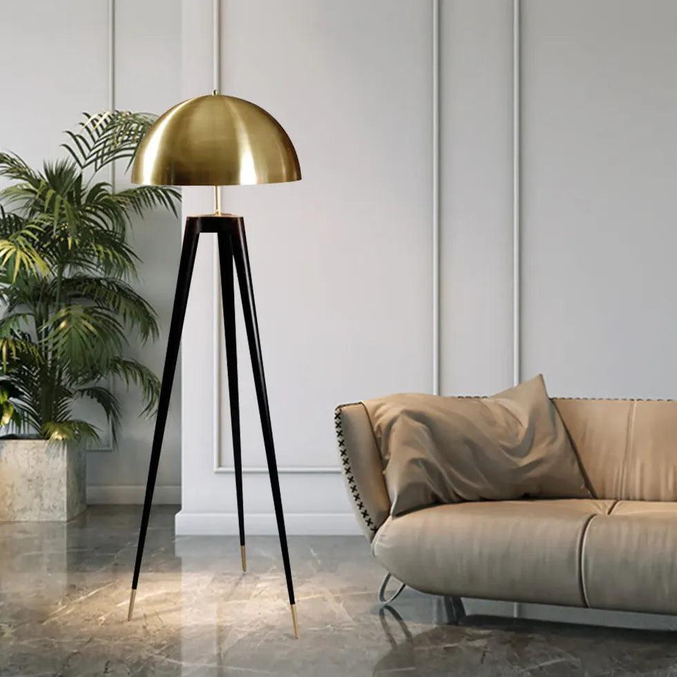 Metal Dome Tripod Modern Floor Lamp - Clowas