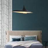 Long Frisbee Black Modern Pendant Light - Clowas