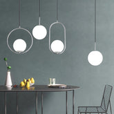 Minimalist Ring Glass Pendant Lighting Fixtures