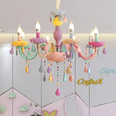 Colorful Cartoon Style Candle Holder Bedroom Chandelier - Clowas
