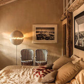 White Globe Art Floor Lamp for Living Room