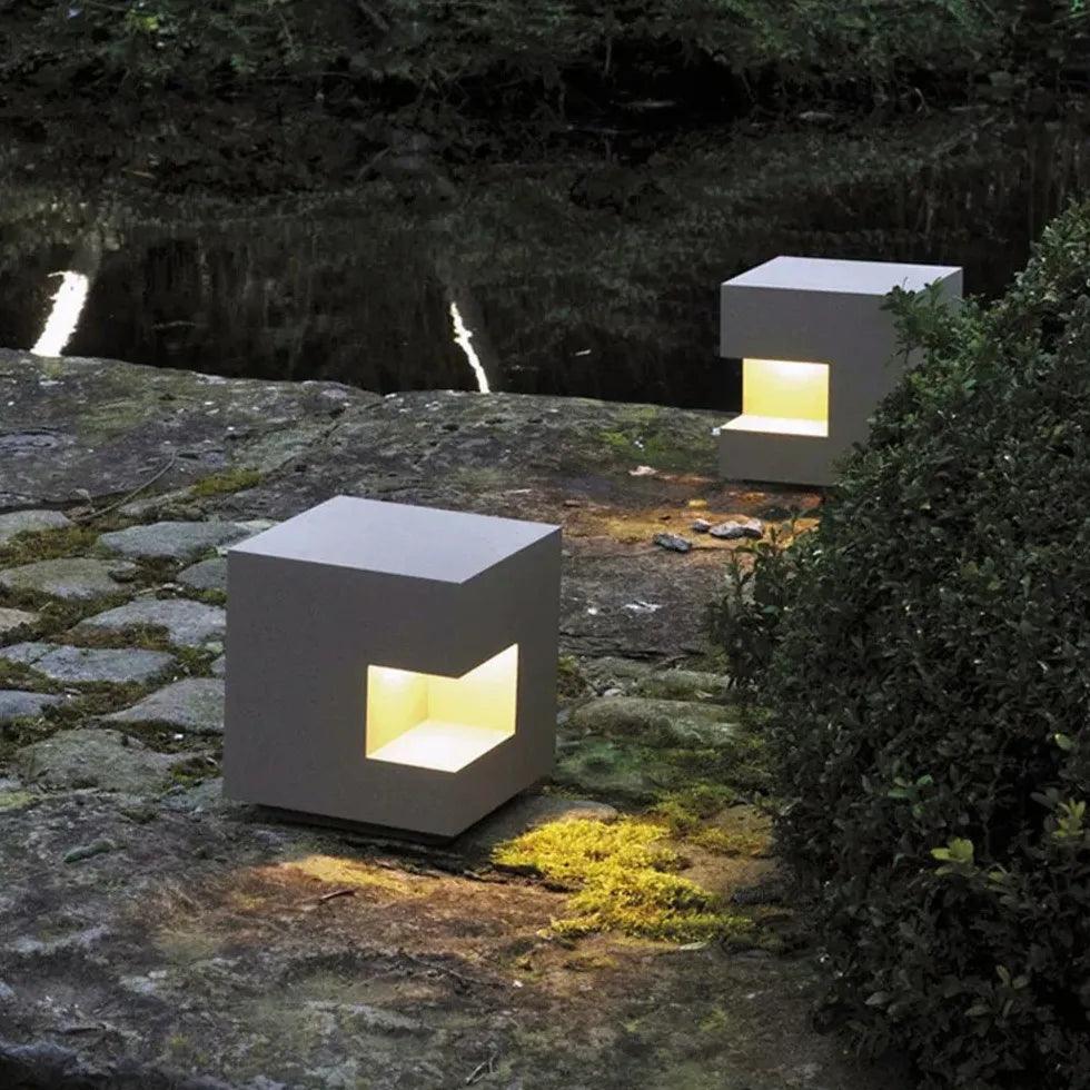 Cube Flush Led Outdoor Floor Lamps - Clowas