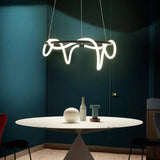 Wave Ring with 360° Adjustable Pendant Light for Dining Room