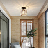 Modern Crystal Flush Mount Ceiling Light for Hallway