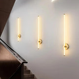 Vertical Lines Led Brass Wall Lights - Clowas
