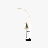 Curved Linear Lamp with Table Floor Lamp - Clowas