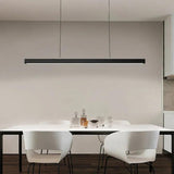 Linear Metal White LED Kitchen Pendant Light - Clowas